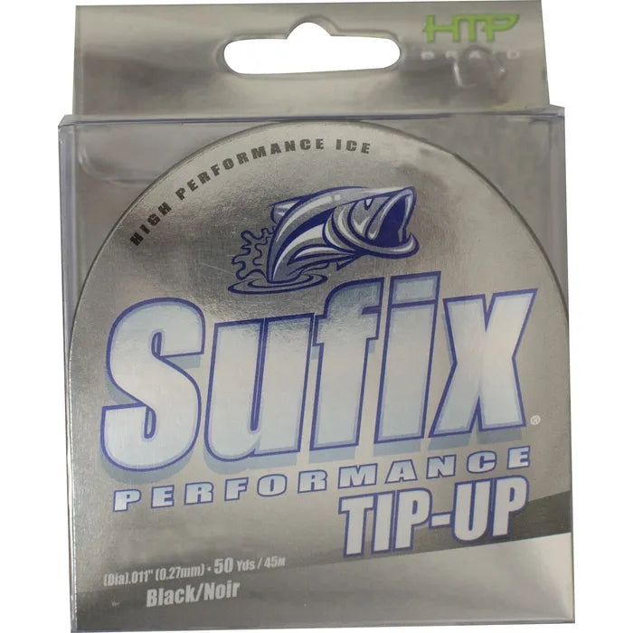 Sufix Performance Tip Up Ice Braid 50 yd, Black