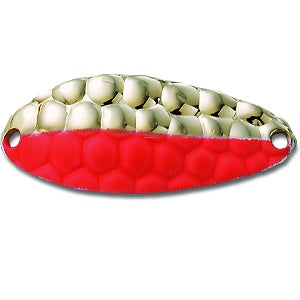 Little Cleo Spoon Lure 1/3oz Gold Neon Red