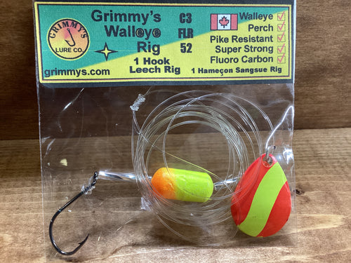 Grimmy's Lures Floating Walleye Leech Rig