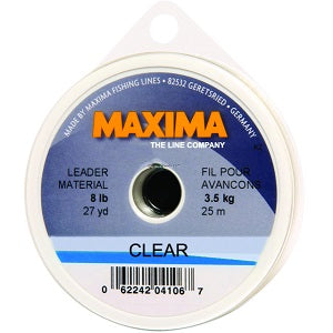 Maxima CLEAR Mono Leader Wheel Clear 20lb 27yd