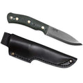 Casstrom No.10 SFK, Green Micarta, Tool Steel, Leather