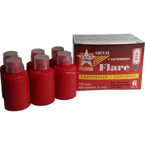 Tru Flare 6 Pack 15mm Red Signal Flares