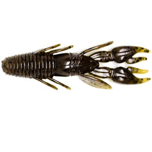 X Zone 11310 3.5" Punisher Punch Craw, Green Pumpkin Black Flake, 8pk