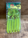 Grimmy's Lures 4" Single Tail Grubs