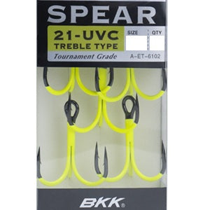 BKK Speer 21-UVC Ultra Violet Treble Hooks