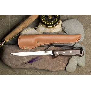 Grohmann Rosewood Fillet Knife - Leather Sheath