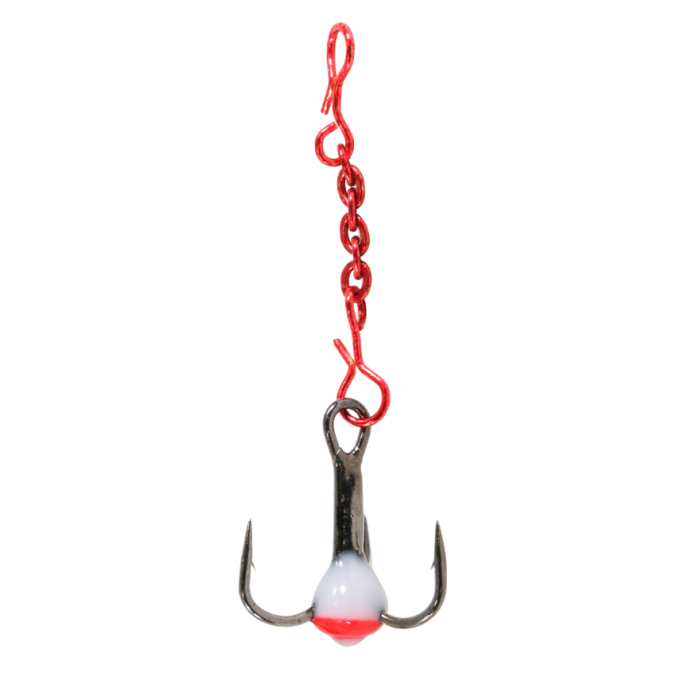 epoxy fishing hook Gaff Epoxy Chain Treble Hooks 3Pack