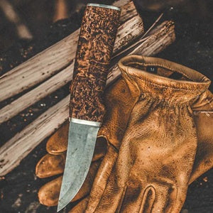 Roselli Hunting Knife, Silver Ferrule
