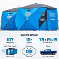 Clam X-1200 Thermal - Ice Team 10 Sided Pop-up Shack